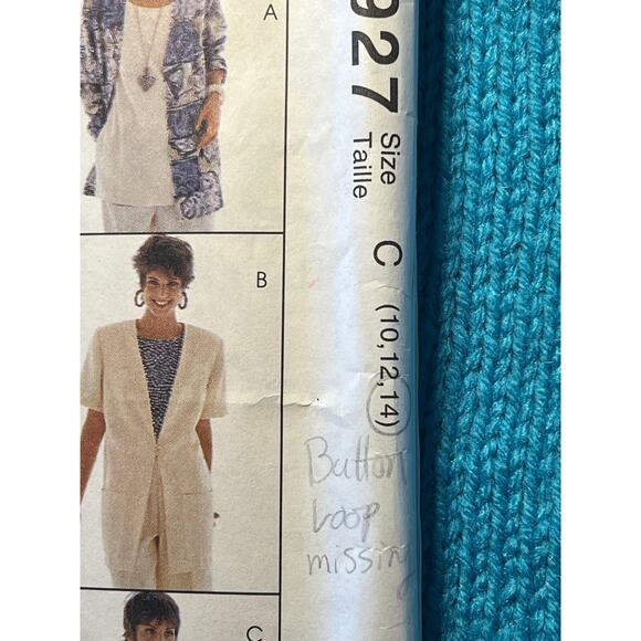 McCalls 6927 boxy blazer boyfriend 1980s pattern size 10 12 14 - Picture 2 of 8